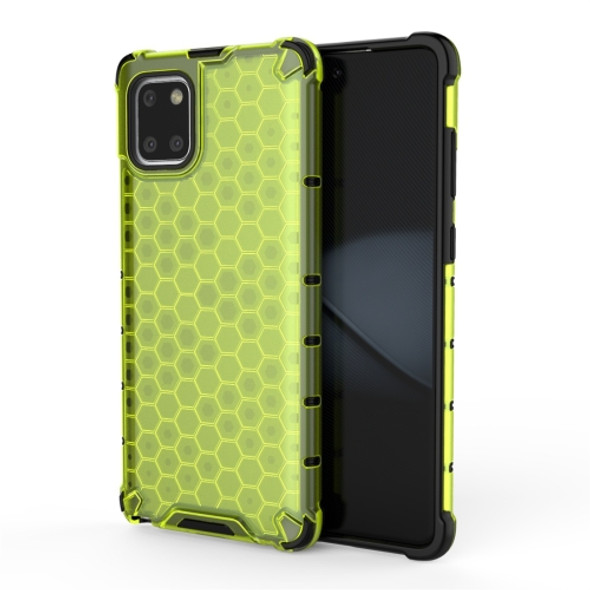 For Galaxy Note 10 Lite Shockproof Honeycomb PC + TPU Protective Case(Green)