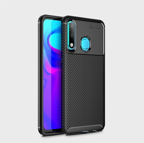 Carbon Fiber Texture Shockproof TPU Case for Huawei P30 Lite (Black)