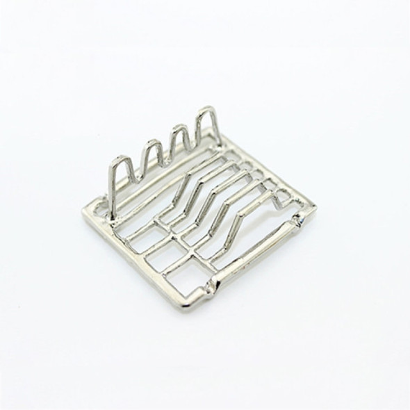 Miniature Doll House Mini Dish Shelf Kitchen Toys(Silver)