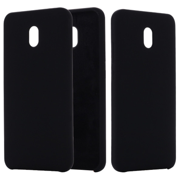 For Xiaomi Redmi 8A Solid Color Liquid Silicone Dropproof Full Coverage Protective Case(Black)