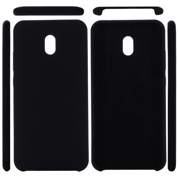 For Xiaomi Redmi 8A Solid Color Liquid Silicone Dropproof Full Coverage Protective Case(Black)