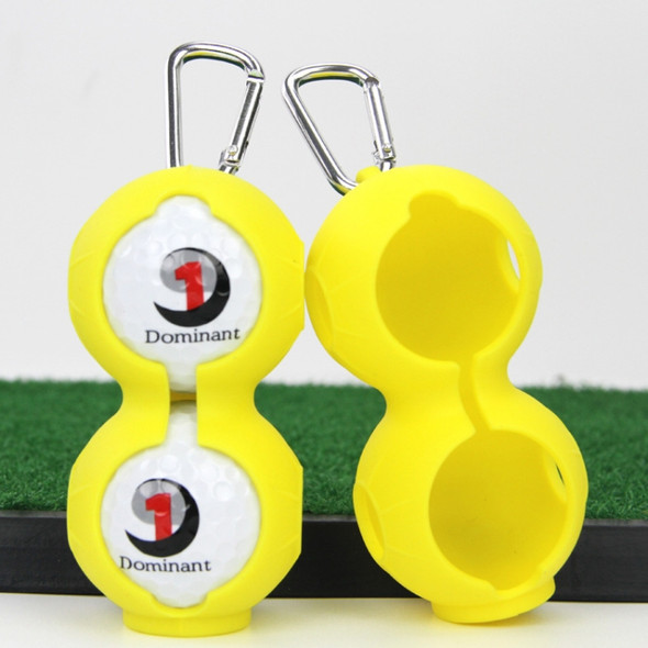 2 PCS Golf Silicone Double-ball Protective Sleeve (Yellow)