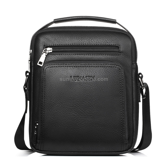 WEIXIER 18062 Multifunctional Men Business Handbag Crossbody Bag Single Shoulder Bag with Handbag (Black)