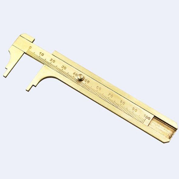 Portable Mini Brass Sliding 100mm Gauge Vernier Bead Jewelry Measuring Caliper