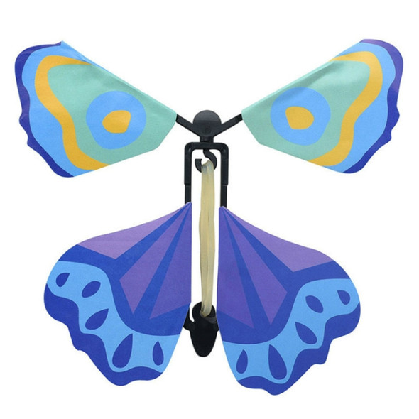 Magic Science Novelty Flying Butterfly Toy Magic Props(Blue + Violet)
