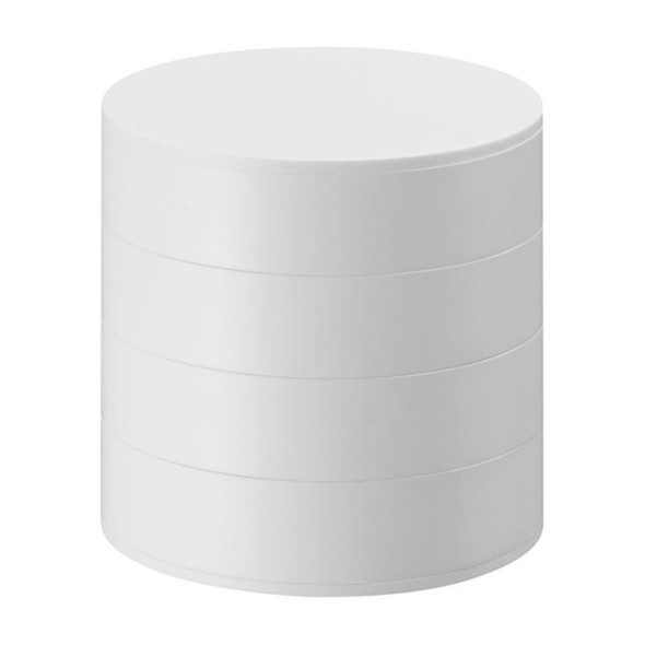 Creative Multi-storey Desktop Jewelry Storage Box Protective Case (White)