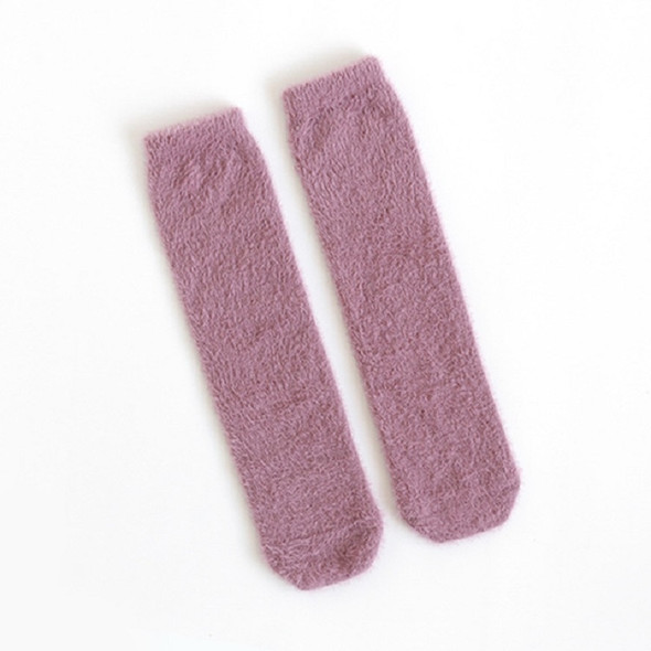 Children Stockings Plus Velvet Thick Knee Socks Baby Thigh Socks, Size:One Size(Purple)