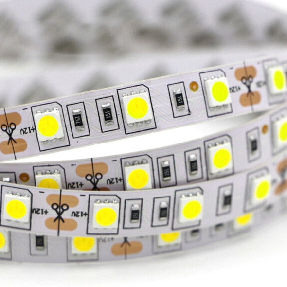 YWXLight 5m 5050SMD 300LED Bare Version Cold White LED Light with Connector, 5A, UK Plug