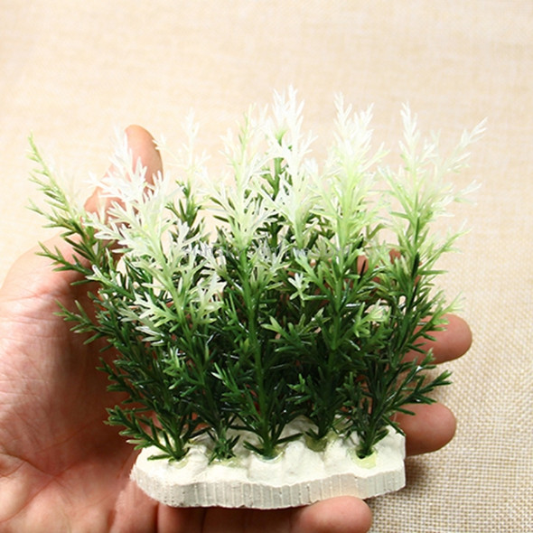 Artificial Tree Plant Grass Figurines Miniatures Aquarium Fish Tank Landscape, Size: 11.0 x 11.0cm