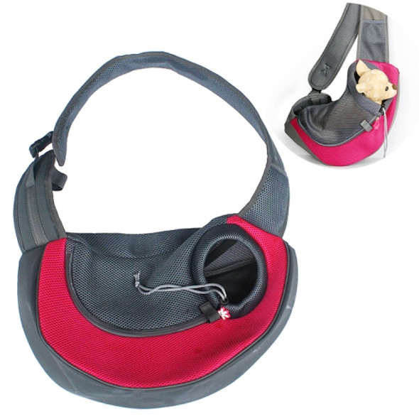 Dog and Cat Sling Carrier Hands Free Reversible Pet Papoose Bag, Size?Large(Red)