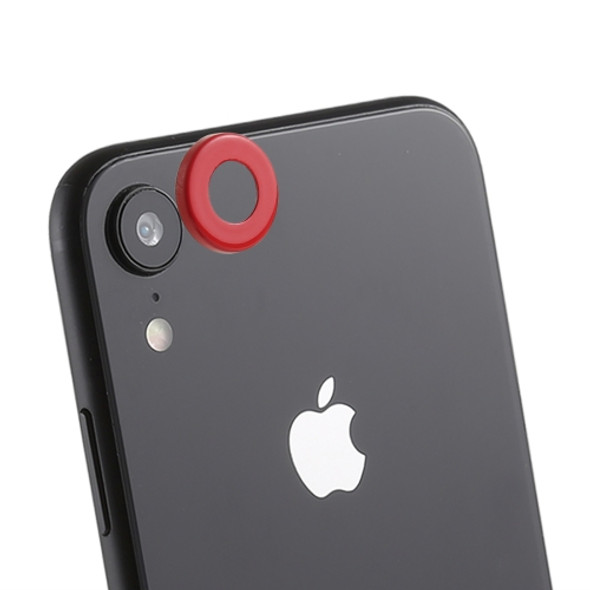 Rear Camera Lens Protection Ring Cover with Eject Pin for iPhone XR (Red)