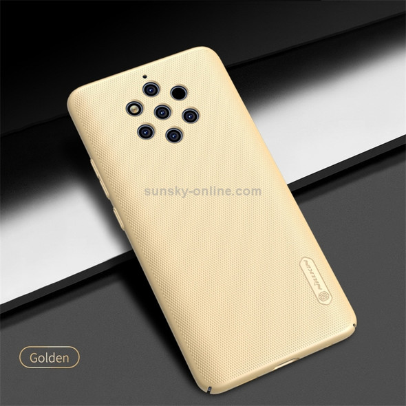 NILLKIN Frosted Concave-convex Texture PC Case for Nokia 9 PureView (Gold)