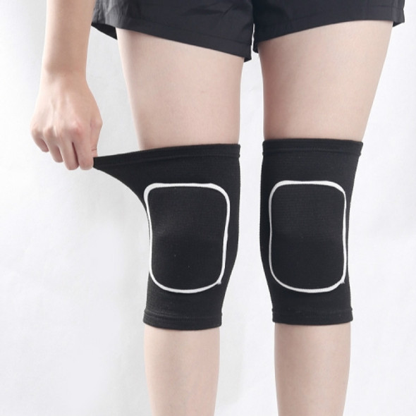 Black White Edging Children Thick Anti-collision Sponge Knee Pads Sports Protective Gear, SIZE:S