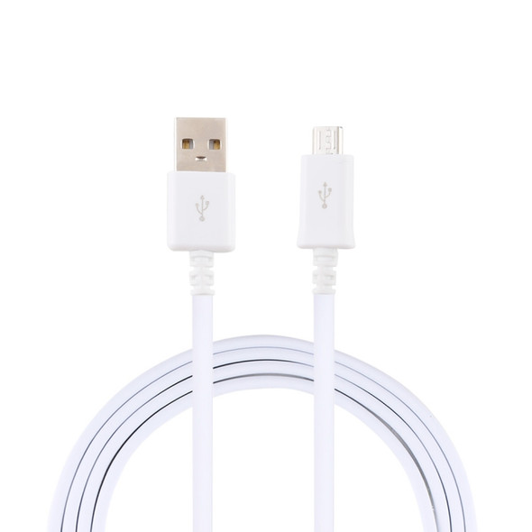 1.5A USB Male to Micro USB Male Interface Fast Charge Data Cable, Length: 1m(White)