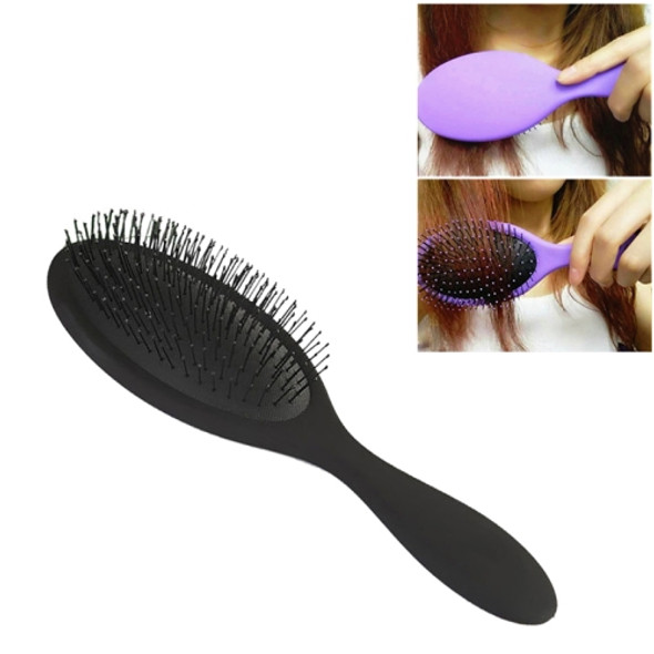 Soft Women Hair Brush Salon Hairstyles Comb Wet Dry Scalp Massage Brushes(Black)
