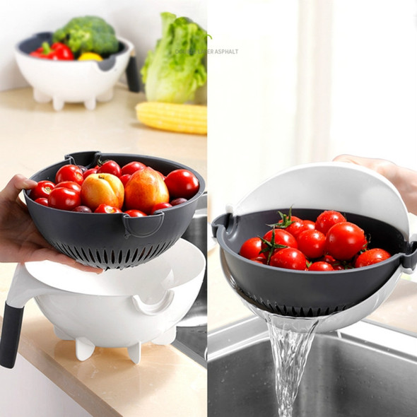 Multifunctional Vegetable Cutter Potato Chip Radish Grater Drain Basket Washing Baket Kitchen Tools