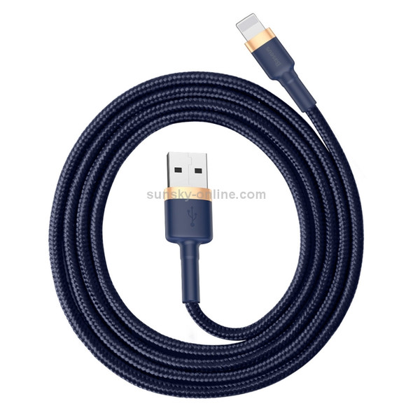 Baseus 2.4A 1m High Density Nylon Weave USB Cable for Apple 8 Pin(Blue)