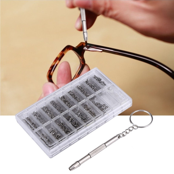 1000 PCS Watch Sunglass Spectacles Screws Nut Repair Kit With a Screwdriver