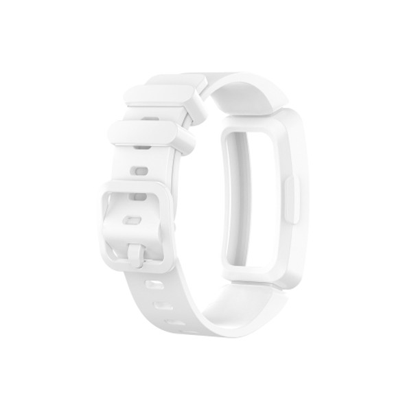 Smart Watch Silicon Wrist Strap Watchband for Fitbit Inspire HR(White)