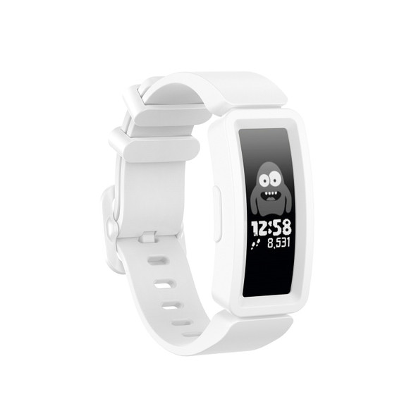 Smart Watch Silicon Wrist Strap Watchband for Fitbit Inspire HR(White)