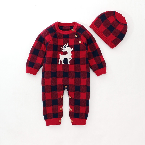 Long-sleeved Leotard Baby Siamese Romper Climbing Clothes Suit (Color:Red Size:80cm)