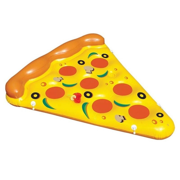 Inflatable Pizza Slice Shaped Floating Mat Swimming Ring, Inflated Size: 180 x 130cm