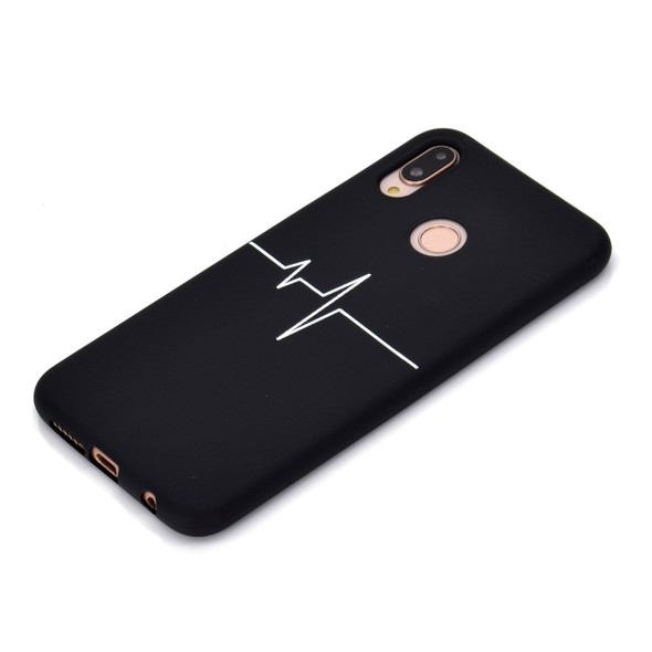 For Huawei P20 Lite Shockproof Stick Figure Pattern Soft TPU Protective Case(Heart Rate)