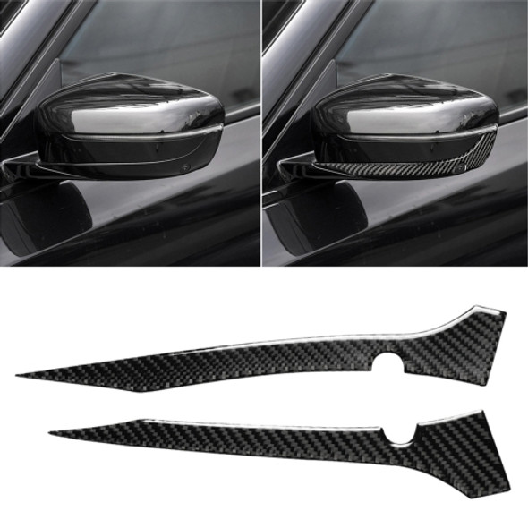 2 PCS Car Carbon Fiber Rearview Mirror Bumper Strip Decorative Sticker for BMW G30 (2018-2019) / G11 (2016-2019), Left Drive with Camera