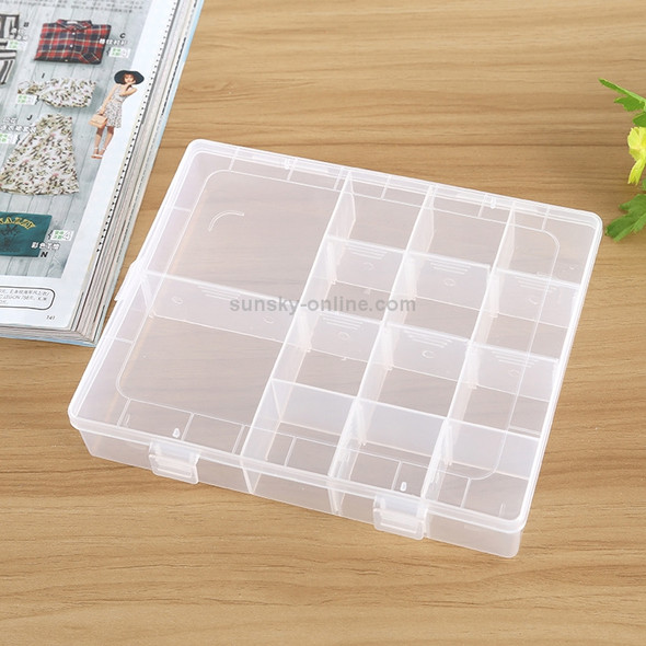 Plastic Organizer Container Storage Box 14 Slots Adjustable Divider Removable Grid Compartment for Jewelry Earring Fishing Hook Small Accessories