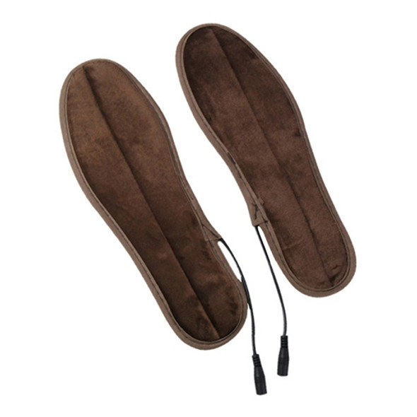 USB Electric Powered Heated Insoles Keep Feet Warm Pad with USB Cable, Size: 35-36 yard(Brown)