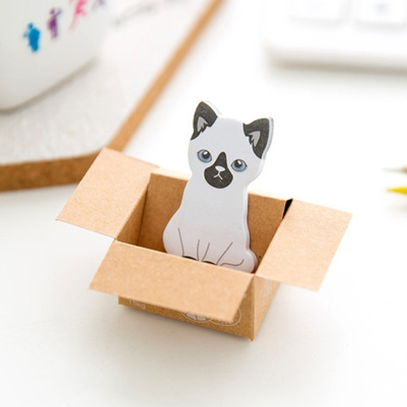 3D Kawaii Cat Box Stickers Cute Cartoon Stationery Sticky Notes(Coffe Cat)