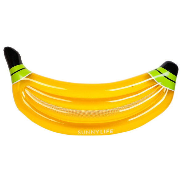 Water Fun Inflatable Banana Shaped Pool Lounge Swimming Ring Floating Raft Floats, Size: 180*95cm