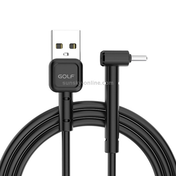GOLF GC-69t 3A Multi-function Type-C / USB-C Charging Cable with Binge-watching Holder, Length: 1m (Black)