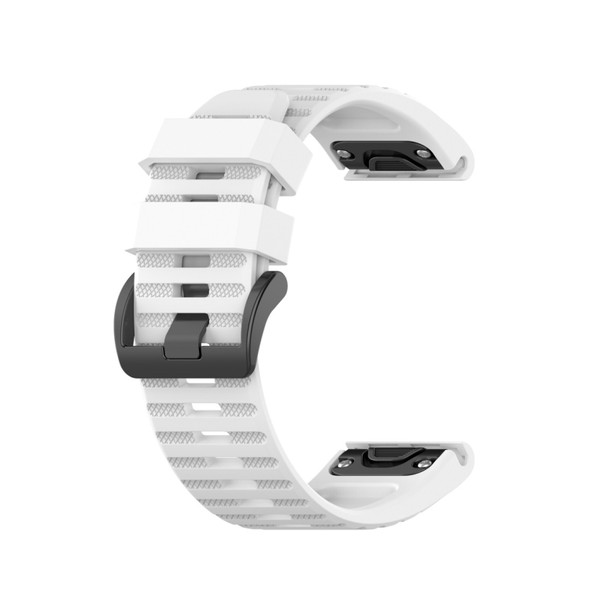 For Garmin Fenix 6 22mm Smart Watch Quick Release Silicon Wrist Strap Watchband(White)