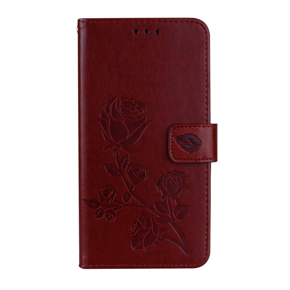 For Xiaomi Redmi Note 5A Low allocation (no fingerprint holes) Rose Embossed Horizontal Flip Environmental PU Leather Case with Holder & Card Slots & Wallet(Brown)