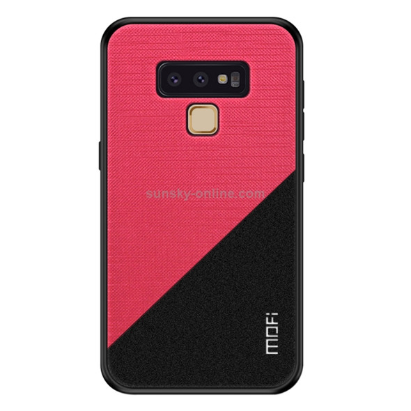 MOFI Shockproof TPU + PC + Cloth Pasted Case for Galaxy Note 9(Rose Red)