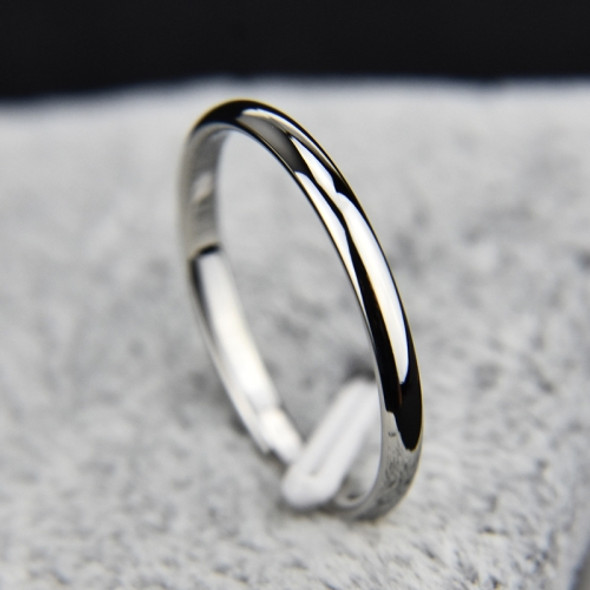 Female Stainless Steel Titanium Steel Ring, Ring Size:8(Silver)