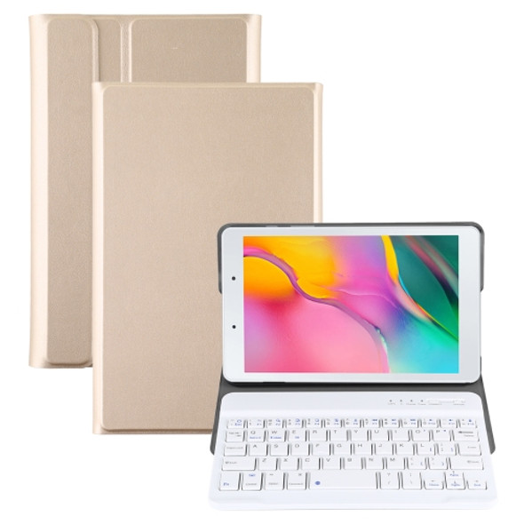 Ultra-thin Detachable Magnetic Bluetooth Keyboard Leather Case for Galaxy Tab A 8.0 2019 P200 / P205, with Holder(Gold)