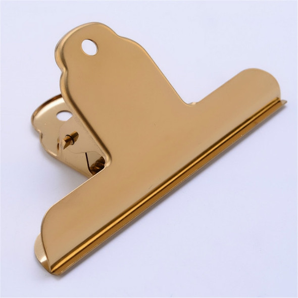 Stainless Steel Large Dovetail Clip Seal Clip Book Clip Folder Seal Clip Bill Clip(Gold)