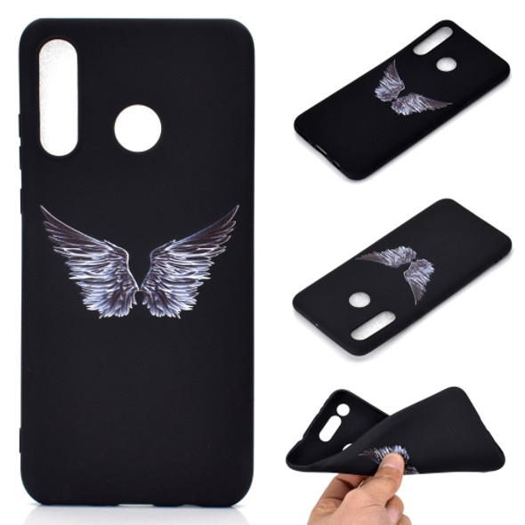 For Huawei P30 Lite Shockproof Stick Figure Pattern Soft TPU Protective Case(Wing)