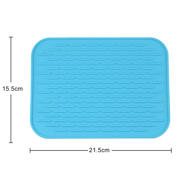 2 PCS Thicken Colorful Silicone Insulation Mat European Anti-burning Pot Pad Table Waterproof  Phone Pad(Blue)