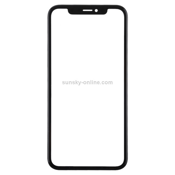 Front Screen Outer Glass Lens with Frame for iPhone 11(Black)