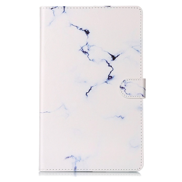 Colored Drawing Pattern Horizontal Flip PU Leather Case with Holder & Card Slots & Wallet For Galaxy Tab A 10.1 (2019) / T510(White Marble )