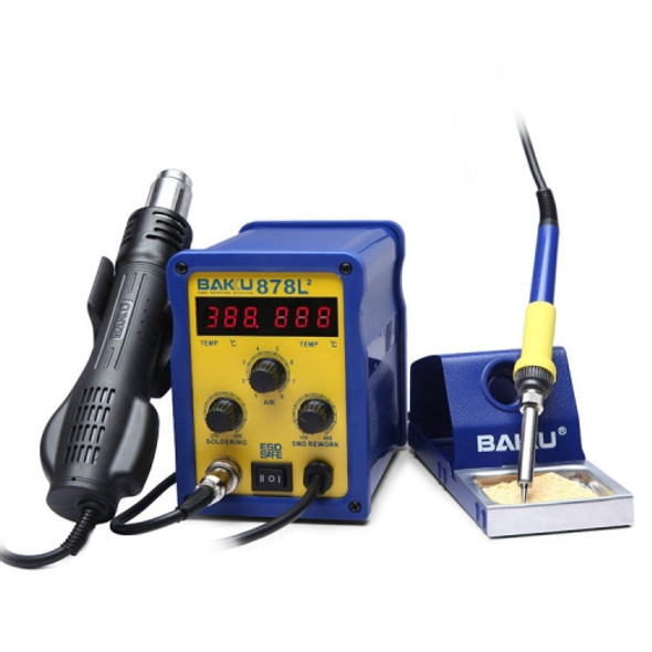 BAKU BK-878L2 AC 220V LED Display 2 in 1 Hot Air Gun Soldering Iron Soldering Station