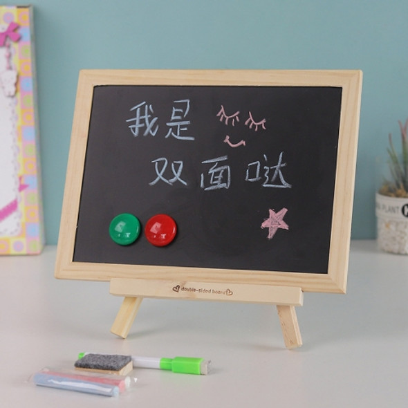 Wooden Double-sided Magnetic Small Blackboard Children's Drawing Board Home Message Board