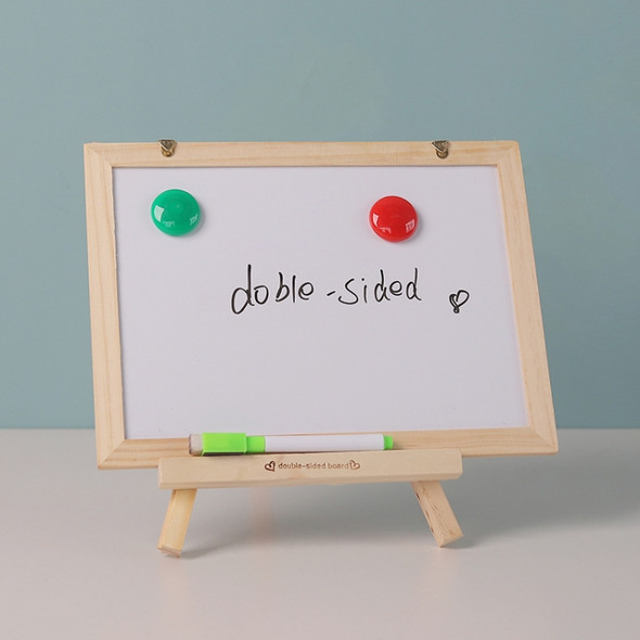 Wooden Double-sided Magnetic Small Blackboard Children's Drawing Board Home Message Board