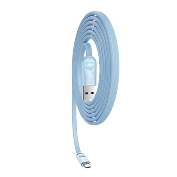 JOYROOM MS-1030M1 Creative Series 1m 3A USB to USB-C / Type-C Data Sync Charge Cable(Blue)