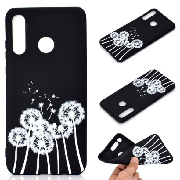 For Huawei P30 Lite Shockproof Stick Figure Pattern Soft TPU Protective Case(Dandelion)