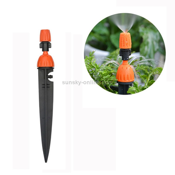 Gardening Adjustable Equipment Micro-Spray Drip Irrigation Atomizing Sprinkler Automatic Watering Device, Size:21cm(Orange)