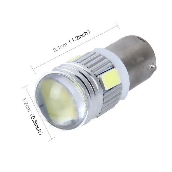 2 PCS BA9S 3W 250 LM 5500K Car Clearance Light Lamp with 6 SMD-5630 LED Lamps, DC 12V(White Light)